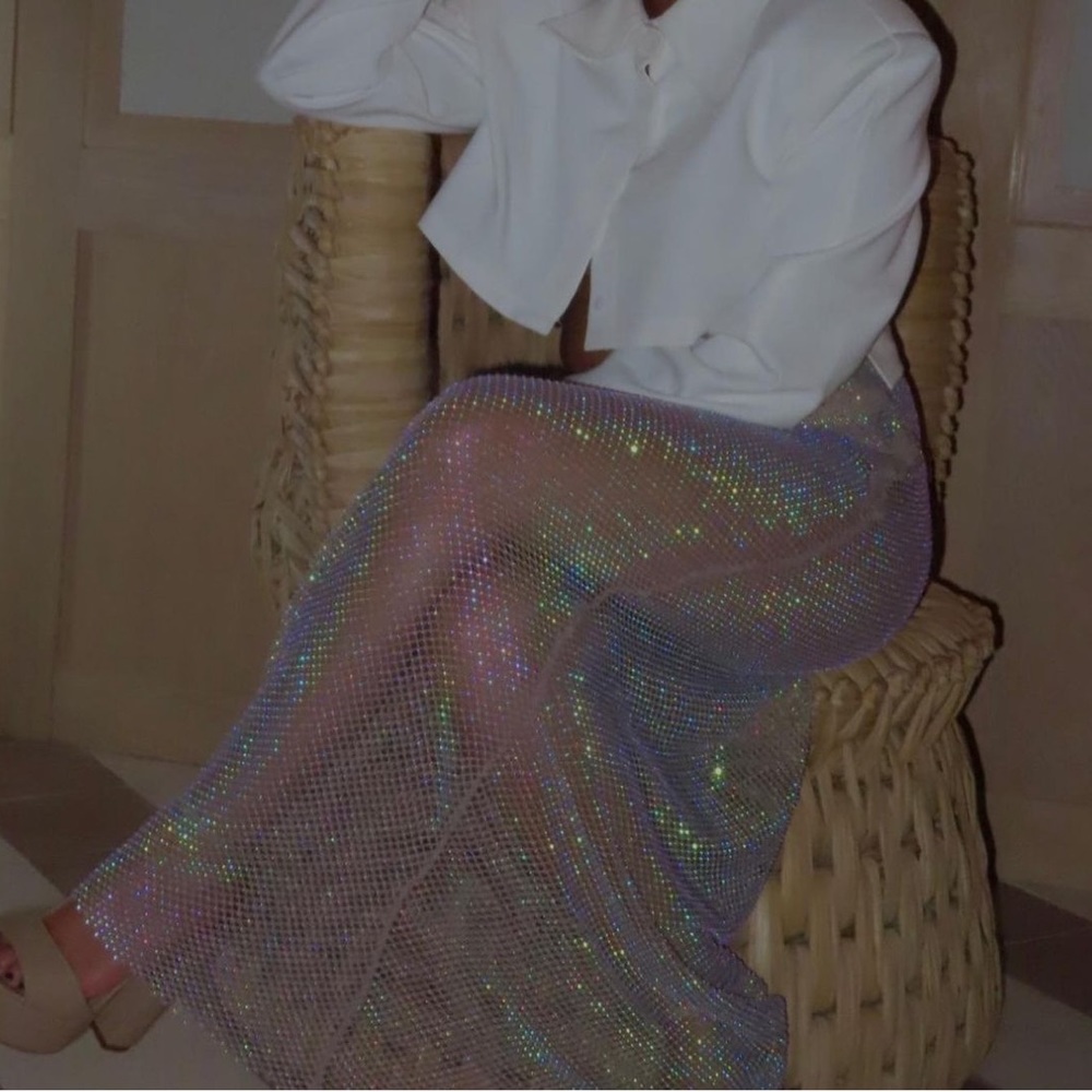 SHINY MESH DRESS H&M